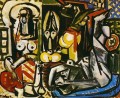 Les femmes d Alger Delacroix IV 1955 Kubismus